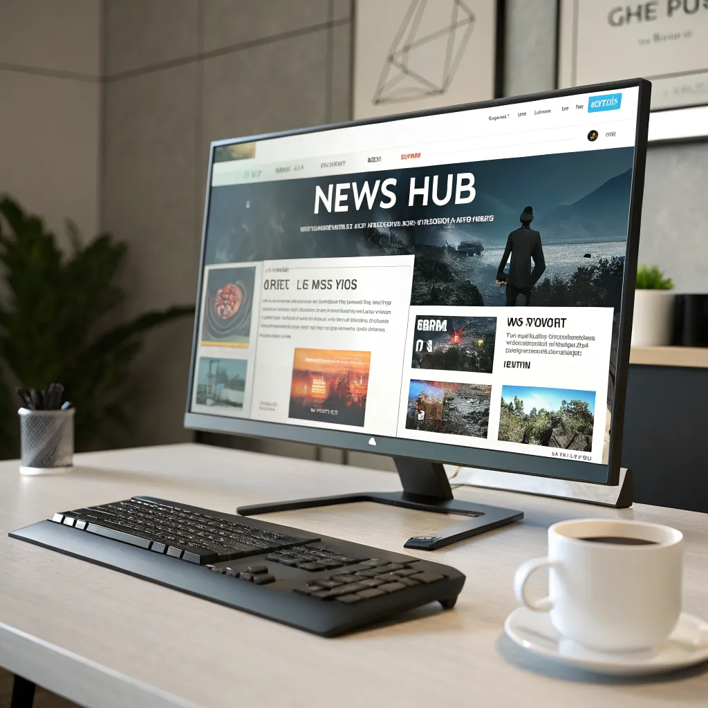 PC game news hub contact visual